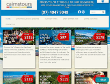 Tablet Screenshot of cairnstours.net.au
